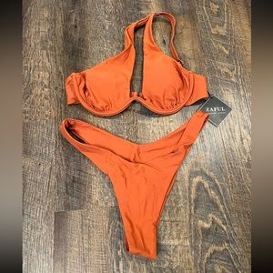 Orange color bikini